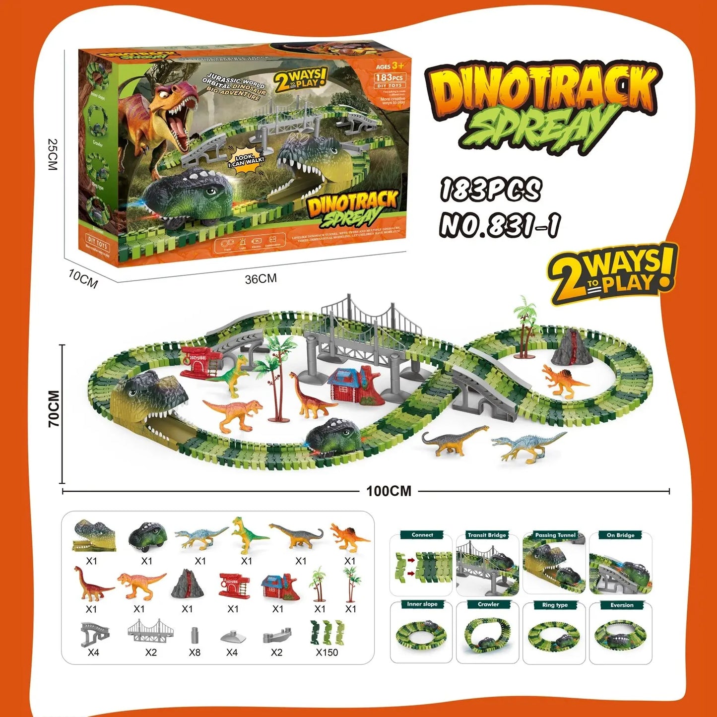 Dino Adventure Track Toy Set